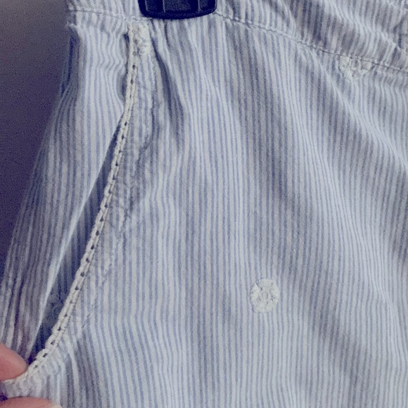 FatFace Stripe Pajama Pant with Scalloped Bottoms - Picture 2 of 4